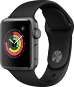 Apple Watch Series 3 ( GPS) 38mm Alum Space Gray w/ Black Sport Band - MQKV2LL/A