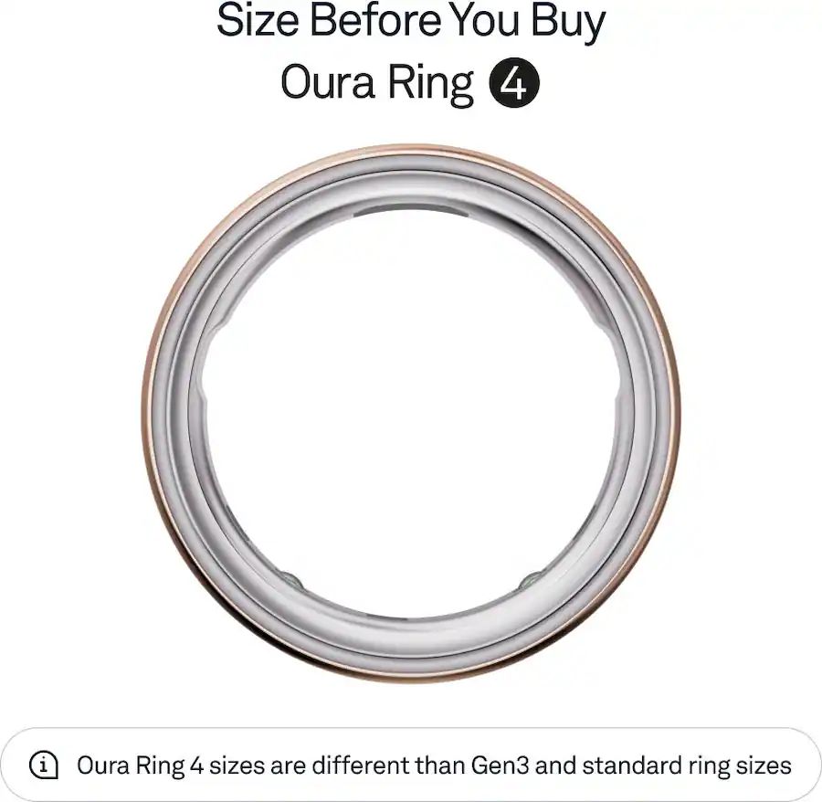 Oura - Ring 4 - Smart Ring - Size 8 - Rose Gold
