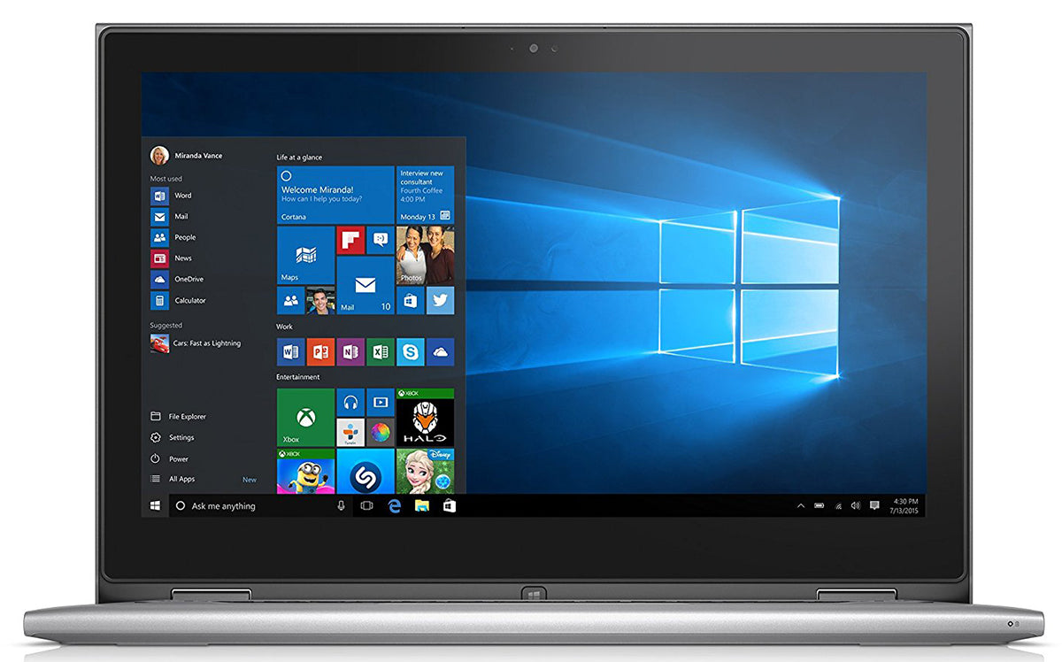 Dell Inspiron 13 7348 2-in-1 - WXGA Touch - Pentium 3825U - 4GB RAM - 500GB HDD - Silver
