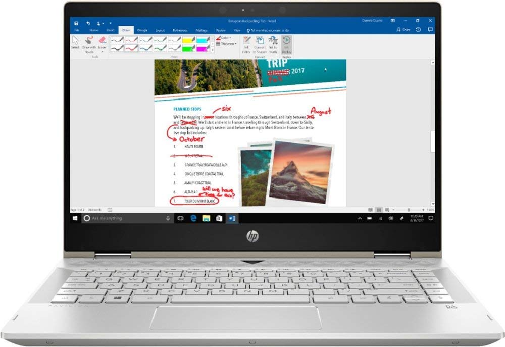 HP Pavilion x360 2-in-1 - FHD Touch - i5-8250U - 8GB RAM - 256GB SSD - Silver