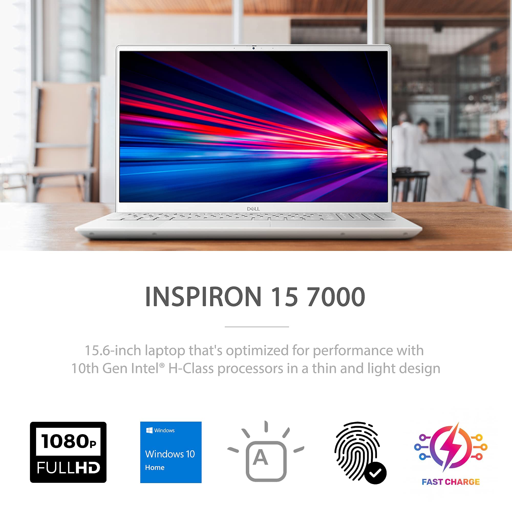 Dell Inspiron 7501 15.6 Laptop FHD - Core i5 - 8GB Memory - 256GB SSD - Silver
