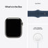 Apple Watch Series 7 (GPS + Cellular 45mm) Graphite Stainless Steel Case with Abyss Blue Sport Band - MKJH3LL/A