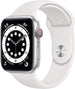 Apple Watch Series4 (GPS) 40mm Silver Alum Case & White Band - Silver -MU642LL/A