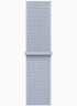 Apple - Watch Series 10 (GPS+Cellular) 46mm Aluminum Case with Blue Cloud Sport Loop - Silver - (2024)