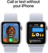 Apple - Watch Series 10 (GPS+Cellular) 46mm Aluminum Case with Blue Cloud Sport Loop - Silver - (2024)