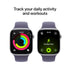 Apple Watch Series 11 GPS + Cellular 46mm Silver Aluminum Purple Fog M/L MFCR4LW/A