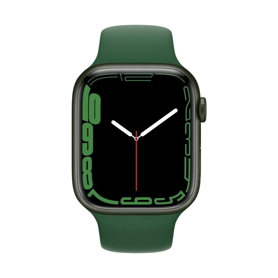 Apple Watch Series 7 (GPS, 41MM) - Green Aluminum Case with Clover Sport Band - MKN03LL/A