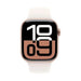 Apple Watch Series 10 - (GPS + Cellular) - 42mm Rose Gold Aluminum Case with Light Blush Sport Band - S/M - MWX93LW/