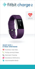 Fitbit Charge 2 HR + Fitness Wristband Watch - Large - Plum - FB407SPML