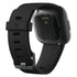 Fitbit Versa 2 - 40mm Aluminum Case - Carbon w Black Silicone Band - FB507BKBK