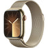 Apple Watch Series 9 (GPS+Cell) 41mm Case w/ Gold Milanese Loop - MRJ73LW/A