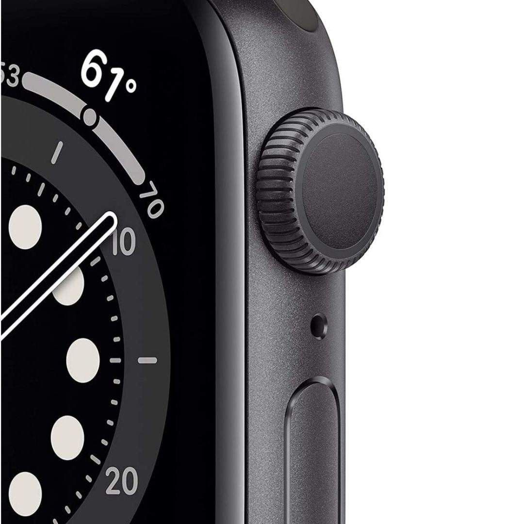 Apple Watch Series 6 (GPS + Cellular, 40mm) - Space Gray Aluminum Case with Black Sport Band - M02Q3LL/A