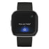 Fitbit Versa 2 - 40mm Aluminum Case - Carbon w Black Silicone Band - FB507BKBK
