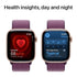 Apple Watch Series 10 (GPS+Cellular) 42mm Rose Gold Aluminum Case with Plum Sport Loop Band - MWXC3LW/A