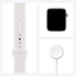 Apple Watch SE - GPS + Cellular - 40mm Aluminum Case Silver - White Sport Band