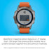 Garmin - fēnix 6 Sapphire 33mm  - Titanium With Ember Orange Band - 010-02158-13