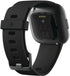 Fitbit Versa 2 - 40mm Aluminum Case - Carbon w Black Silicone Band - FB507BKBK
