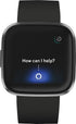 Fitbit Versa 2 - 40mm Aluminum Case - Carbon w Black Silicone Band - FB507BKBK