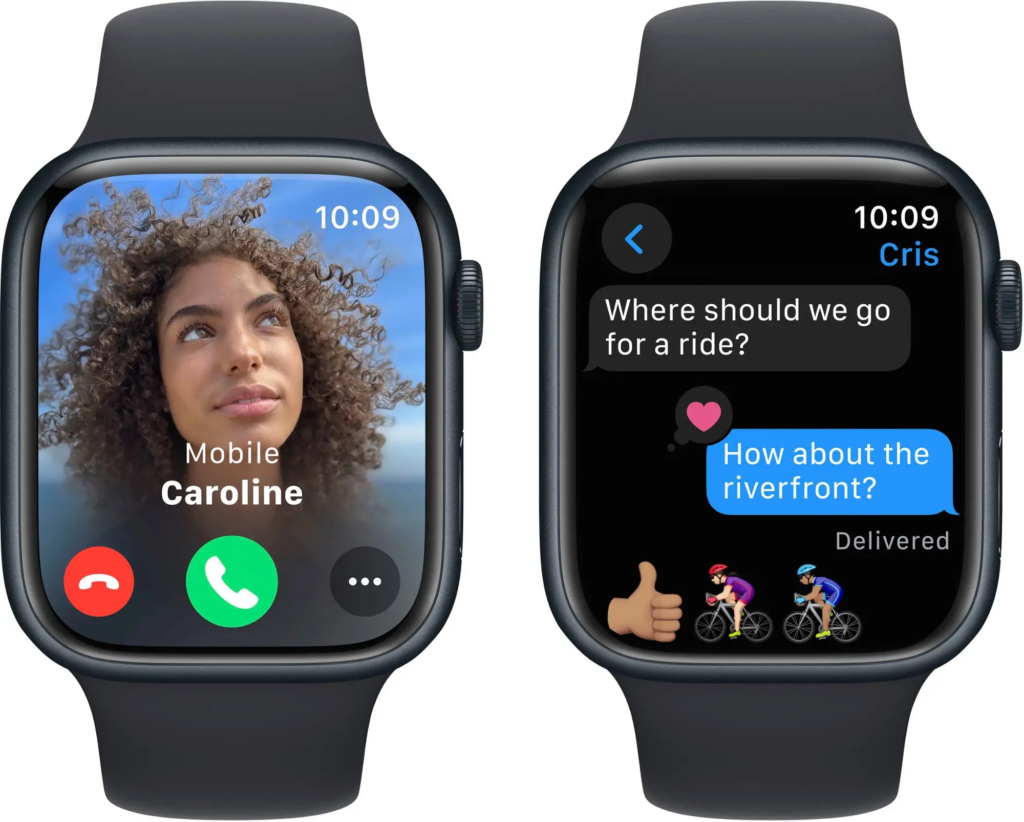 Apple Watch Series 9 (GPS + Cellular) 45mm Aluminum Case with Midnight Sport Band - M/L - Midnight - MRMD3LL/A