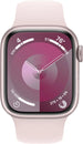 Apple Watch Series9 GPS + Cell 41mm Pink Aluminum Case w/ Light Pink Band - S/M