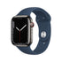 Apple Watch Series 7 (GPS + Cellular 45mm) Graphite Stainless Steel Case with Abyss Blue Sport Band - MKJH3LL/A