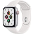 Apple Watch SE (GPS + Cellular, 40mm) - Silver Aluminum Case with White Sport Band - MYE82LL/A