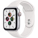 Apple Watch SE (GPS + Cellular, 40mm) - Silver Aluminum Case with White Sport Band - MYE82LL/A