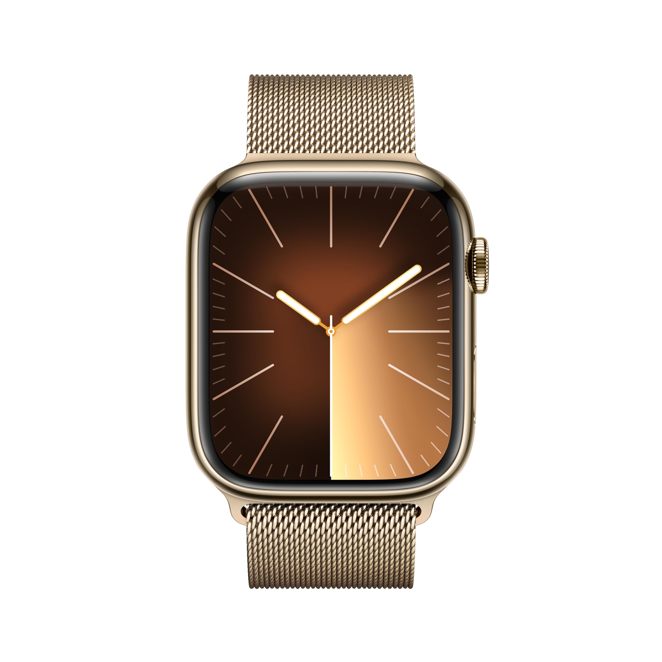 Apple Watch Series 9 (GPS + Cellular) 45mm Gold Stainless Steel Case w/ Gold Milanese Loop - MRMU3LL/A