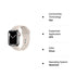 Apple Watch Series 7 (GPS + Cellular, 41MM) Silver Stainless Steel Case with Starlight Sport Band - MKHE3LL/A