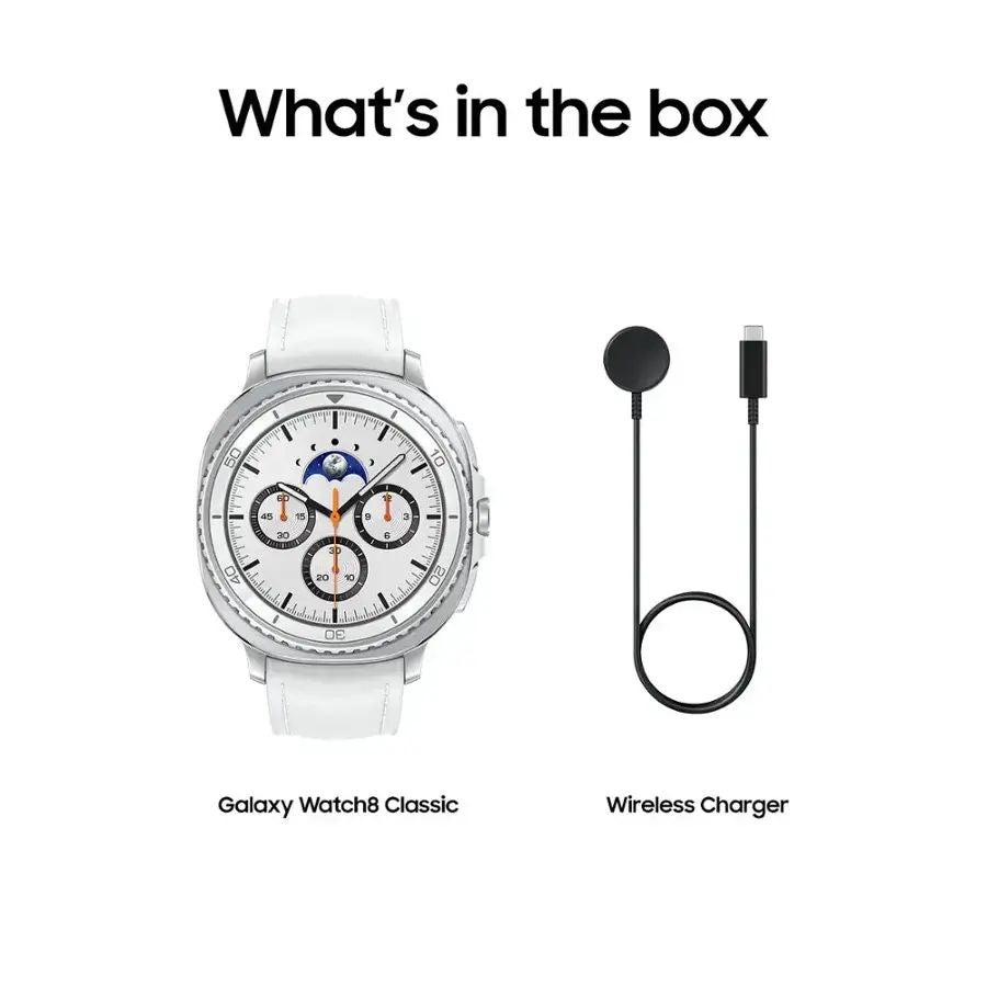 Samsung Galaxy Watch8 Classic 46mm BT - Stainless Steel - White(2025) - SM-L500NZWAXAA