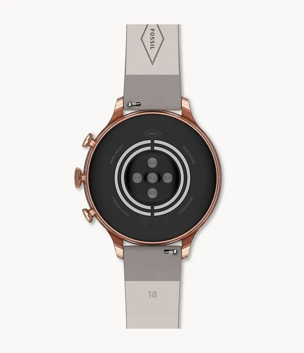 Fossil - Gen 6 Smartwatch 42mm Gray Leather - Gray - FTW6079V