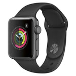 Apple Watch Series 2 38mm Space Gray Aluminum Case Black Sport Band - MP0D2LL/A