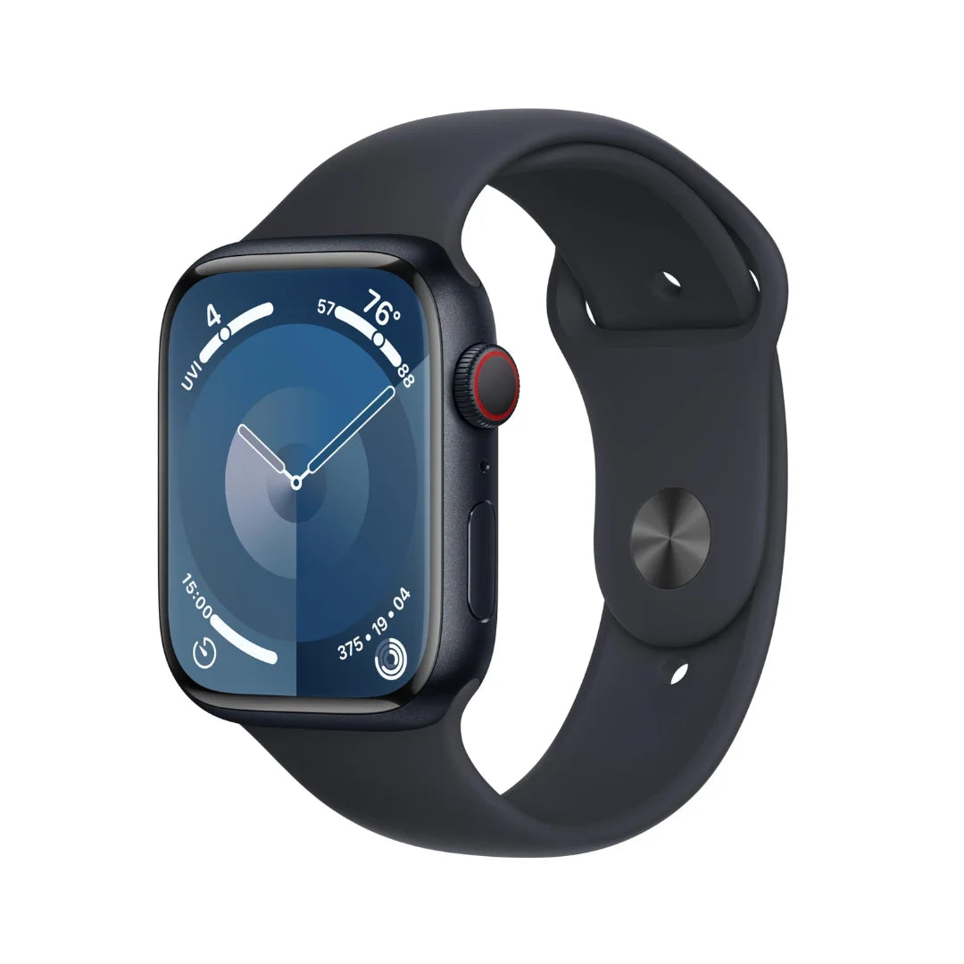 Apple Watch Series 9 (GPS + Cellular) 45mm Aluminum Case with Midnight Sport Band - M/L - Midnight - MRMD3LL/A