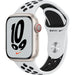 Apple Watch Nike Series 7 41mm (GPS + Cellular) - Starlight Aluminum Case with Pure Platinum/Black Nike Sport Band - MKHL3LL/A
