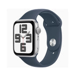Apple Watch SE (1st Generation GPS) 44mm Silver Aluminum Case with Abyss Blue Sport Band - MKQ43LL/A