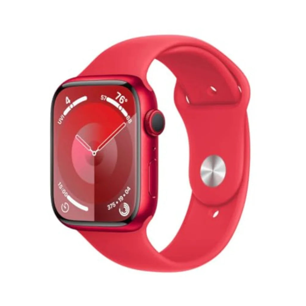 Apple Watch Series 9 (GPS) 41mm Aluminum Case with RED Sport Band - S/M - (PRODUCT)RED