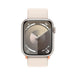 Apple Watch Series 9 (GPS) 45mm Aluminum Case with Starlight Sport Loop - Adj - Starlight - MR983LL/A