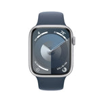 Apple Watch Series 9 (GPS) 45mm Aluminum Case with Winter Blue Sport Loop - Adj -Silver - MR9F3LL/A
