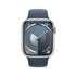Apple Watch Series 9 (GPS) 45mm Aluminum Case with Winter Blue Sport Loop - Adj -Silver - MR9F3LL/A