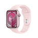 Apple Watch Series 9 (GPS + Cellular) 45mm Aluminum Case with Light Pink Sport Band - S/M - Pink - MRMK3LL/A
