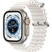 Apple Watch Ultra (GPS + Cellular) 49mm Titanium Case with White Ocean Band – MNH83LL/A