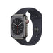 Apple Watche Series 8 GPS+Cell 45mm Stainless Steel - Midnight Sport Band - M/L - MNW23LL/A
