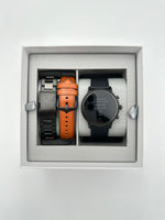 Fossil Gen 5 The Carlyle 44mm Black Stainless Steel WiFi Smartwatch Set w/ 3 Bands