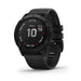 Garmin - fenix 6X Sapphire Smartwatch 51mm - Black DLC Leather Band - 010-02157-13