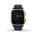Garmin Venu Sq Music Edition GPS Smartwatch – 33mm Navy Case with Light Gold Bezel – 010-02426-02