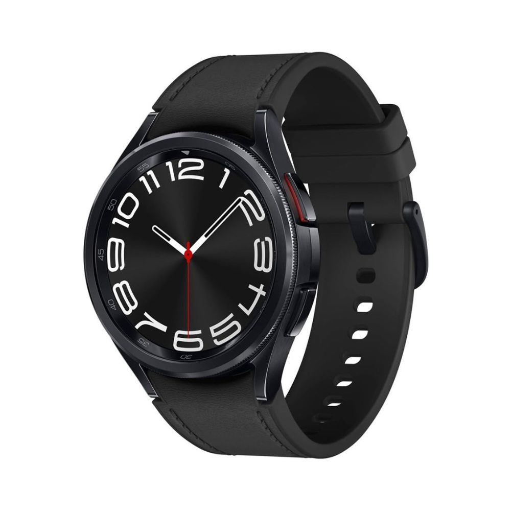 Samsung Galaxy Watch 6 Classic 43mm BT - Black Stainless Steel w/Black Leather Band - SM-R950NZKAXAA