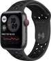 Apple Watch SE Nike (GPS,Cell, 44mm) - Space Gray Aluminum Case with Black Sport Band (Renewed)
