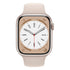 Apple Watch Series 8 [GPS, 45mm] - Starlight Aluminum Case with Starlight Sport Band, M/L - MNUQ3LL/A