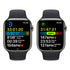Apple Watche Series 8 GPS+Cell 45mm Stainless Steel - Midnight Sport Band - M/L - MNW23LL/A