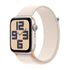 Apple Watch SE 2nd Gen (GPS) 44mm Starlight Aluminum Case w/ Starlight Sport Loop – MRE63LL/A